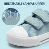imageHarvest Land Toddler Kids Canvas Sneakers for Boys and Girls  Casual Walking Shoes with Double HookandLoop Straps NonSlip Lightweight Trainers for Baby ampamp Little KidsBlue