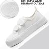 imageHarvest Land Toddler Kids Canvas Sneakers for Boys and Girls  Casual Walking Shoes with Double HookandLoop Straps NonSlip Lightweight Trainers for Baby ampamp Little KidsWhite