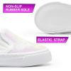 imageKids Shoes Toddlers Canvas Sneakers Slipon Comfortable Light Weight Causal Running Tennis Shoes for Boys GirlsGlitterwhite
