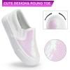 imageKids Shoes Toddlers Canvas Sneakers Slipon Comfortable Light Weight Causal Running Tennis Shoes for Boys GirlsGlitterwhite