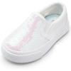 imageKids Shoes Toddlers Canvas Sneakers Slipon Comfortable Light Weight Causal Running Tennis Shoes for Boys GirlsGlitterwhite