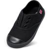 imageKids Shoes Toddlers Canvas Sneakers Slipon Comfortable Light Weight SkinFriendly Causal Running Tennis Shoes for Boys GirlsToddleLittle KidsBig KidsBlackPure