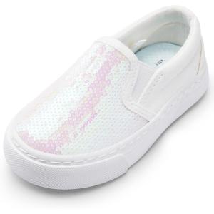 imageKids Shoes Toddlers Canvas Sneakers Slipon Comfortable Light Weight Causal Running Tennis Shoes for Boys GirlsGlitterwhite