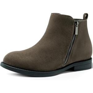 imageHarvest Land Womens Ankle Boots Short Flat Low Heel Dress Chelsea Casual Classic BootiesKhaki