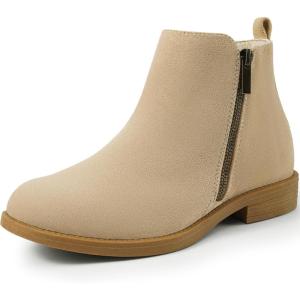 imageHarvest Land Womens Ankle Boots Short Flat Low Heel Dress Chelsea Casual Classic BootiesSand