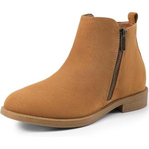 imageHarvest Land Womens Ankle Boots Short Flat Low Heel Dress Chelsea Casual Classic BootiesTobacco