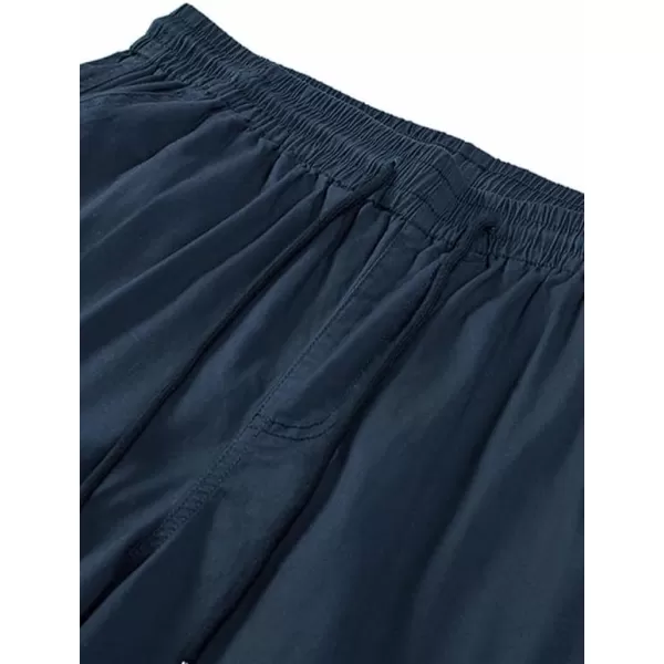 JMIERR Cargo Pants for Men Casual Cotton Relaxed Fit Pants Stretch Elastic Waist Lightweight Work Pants Multi Pockets