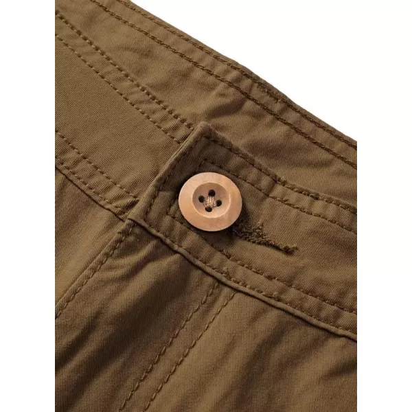 JMIERR Cargo Pants for Men Casual Cotton Relaxed Fit Pants Stretch Elastic Waist Lightweight Work Pants Multi Pockets