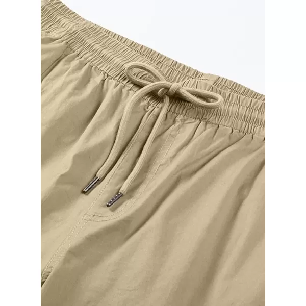 JMIERR Cargo Pants for Men Casual Cotton Relaxed Fit Pants Stretch Elastic Waist Lightweight Work Pants Multi Pockets
