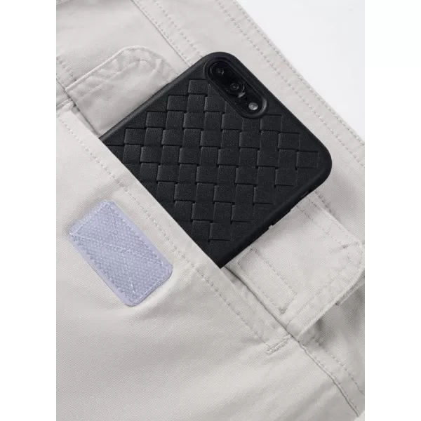 JMIERR Cargo Pants for Men Casual Cotton Relaxed Fit Pants Stretch Elastic Waist Lightweight Work Pants Multi Pockets