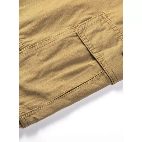 JMIERR Cargo Pants for Men Casual Cotton Relaxed Fit Pants Stretch Elastic Waist Lightweight Work Pants Multi Pockets
