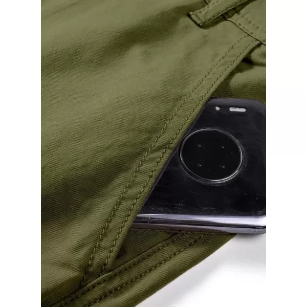 JMIERR Cargo Pants for Men Casual Cotton Relaxed Fit Pants Stretch Elastic Waist Lightweight Work Pants Multi Pockets