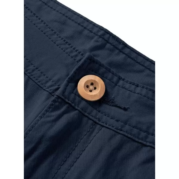 JMIERR Cargo Pants for Men Casual Cotton Relaxed Fit Pants Stretch Elastic Waist Lightweight Work Pants Multi Pockets