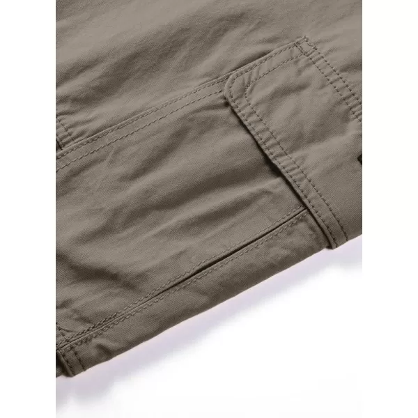 JMIERR Cargo Pants for Men Casual Cotton Relaxed Fit Pants Stretch Elastic Waist Lightweight Work Pants Multi Pockets