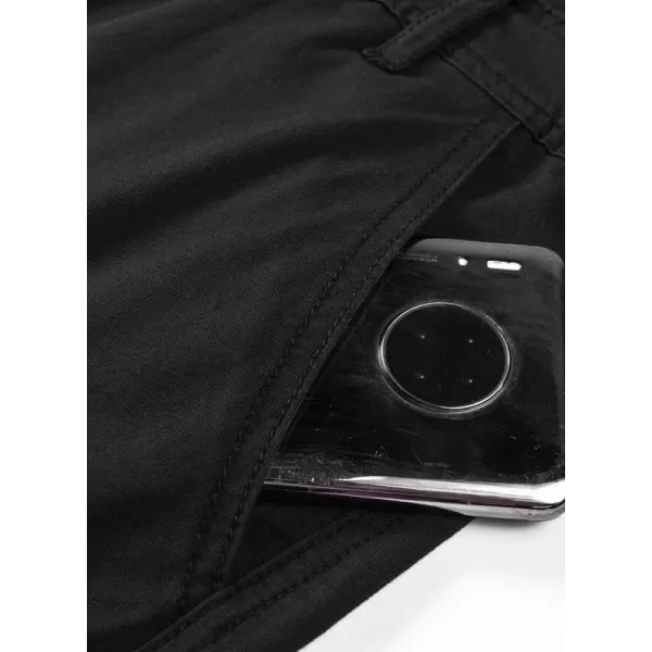 JMIERR Cargo Pants for Men Casual Cotton Relaxed Fit Pants Stretch Elastic Waist Lightweight Work Pants Multi Pockets