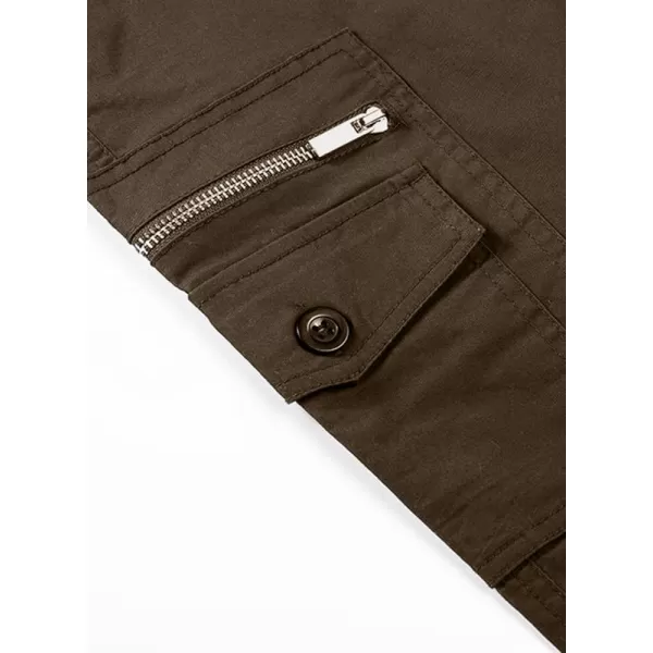 JMIERR Cargo Pants for Men Casual Cotton Relaxed Fit Pants Stretch Elastic Waist Lightweight Work Pants Multi Pockets