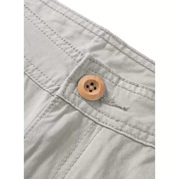 JMIERR Cargo Pants for Men Casual Cotton Relaxed Fit Pants Stretch Elastic Waist Lightweight Work Pants Multi Pockets