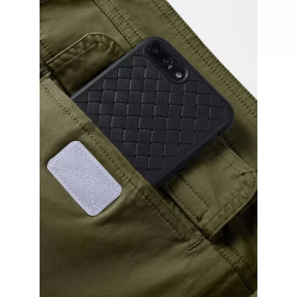 JMIERR Cargo Pants for Men Casual Cotton Relaxed Fit Pants Stretch Elastic Waist Lightweight Work Pants Multi Pockets