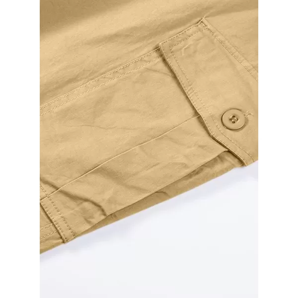JMIERR Cargo Pants for Men Casual Cotton Relaxed Fit Pants Stretch Elastic Waist Lightweight Work Pants Multi Pockets