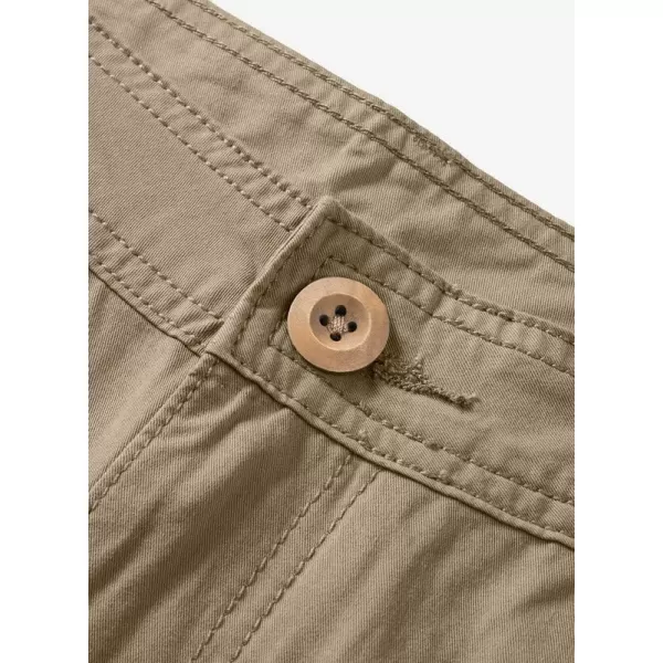 JMIERR Cargo Pants for Men Casual Cotton Relaxed Fit Pants Stretch Elastic Waist Lightweight Work Pants Multi Pockets