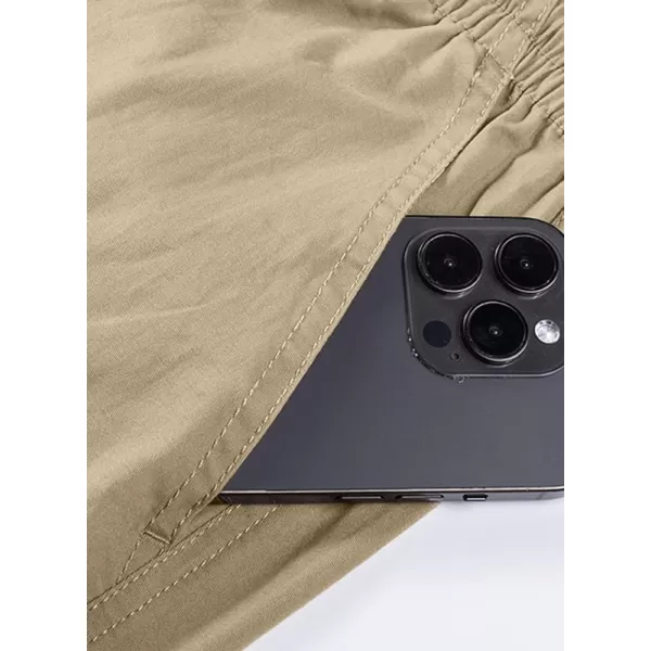 JMIERR Cargo Pants for Men Casual Cotton Relaxed Fit Pants Stretch Elastic Waist Lightweight Work Pants Multi Pockets