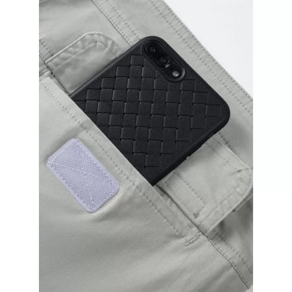 JMIERR Cargo Pants for Men Casual Cotton Relaxed Fit Pants Stretch Elastic Waist Lightweight Work Pants Multi Pockets