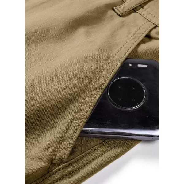 JMIERR Cargo Pants for Men Casual Cotton Relaxed Fit Pants Stretch Elastic Waist Lightweight Work Pants Multi Pockets