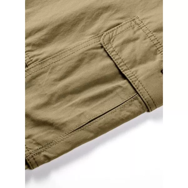 JMIERR Cargo Pants for Men Casual Cotton Relaxed Fit Pants Stretch Elastic Waist Lightweight Work Pants Multi Pockets