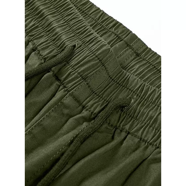 JMIERR Cargo Pants for Men Casual Cotton Relaxed Fit Pants Stretch Elastic Waist Lightweight Work Pants Multi Pockets
