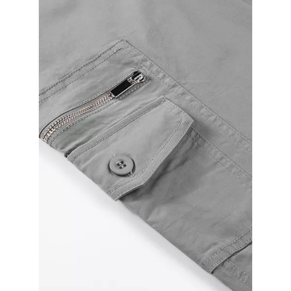 JMIERR Cargo Pants for Men Casual Cotton Relaxed Fit Pants Stretch Elastic Waist Lightweight Work Pants Multi Pockets