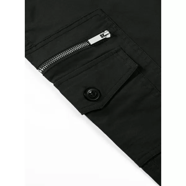 JMIERR Cargo Pants for Men Casual Cotton Relaxed Fit Pants Stretch Elastic Waist Lightweight Work Pants Multi Pockets