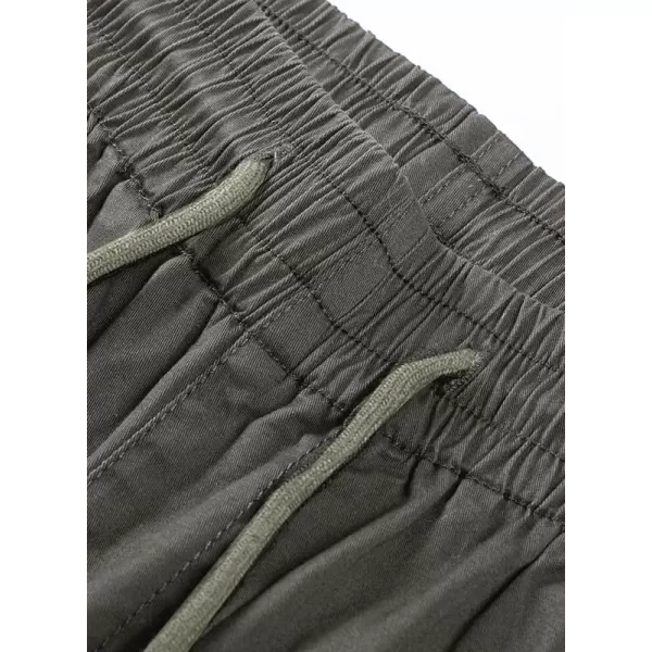 JMIERR Cargo Pants for Men Casual Cotton Relaxed Fit Pants Stretch Elastic Waist Lightweight Work Pants Multi Pockets