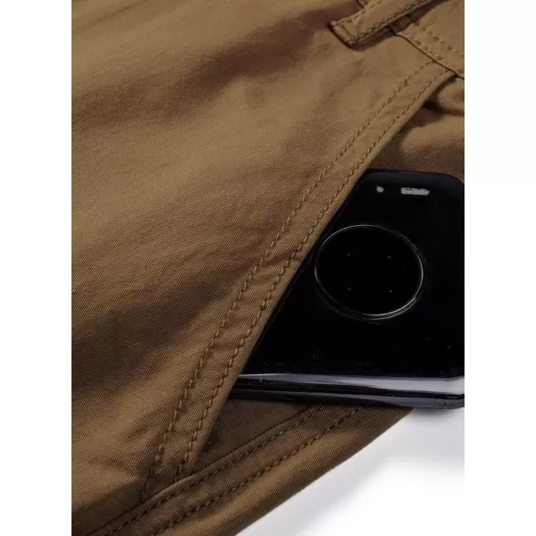 JMIERR Cargo Pants for Men Casual Cotton Relaxed Fit Pants Stretch Elastic Waist Lightweight Work Pants Multi Pockets