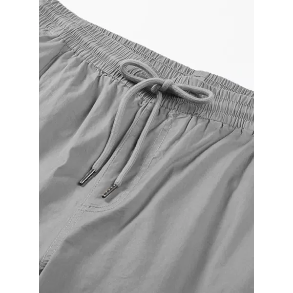JMIERR Cargo Pants for Men Casual Cotton Relaxed Fit Pants Stretch Elastic Waist Lightweight Work Pants Multi Pockets