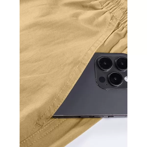 JMIERR Cargo Pants for Men Casual Cotton Relaxed Fit Pants Stretch Elastic Waist Lightweight Work Pants Multi Pockets