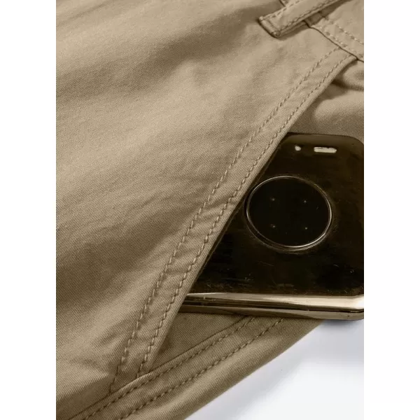 JMIERR Cargo Pants for Men Casual Cotton Relaxed Fit Pants Stretch Elastic Waist Lightweight Work Pants Multi Pockets