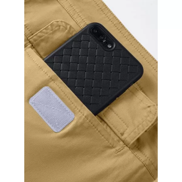 JMIERR Cargo Pants for Men Casual Cotton Relaxed Fit Pants Stretch Elastic Waist Lightweight Work Pants Multi Pockets