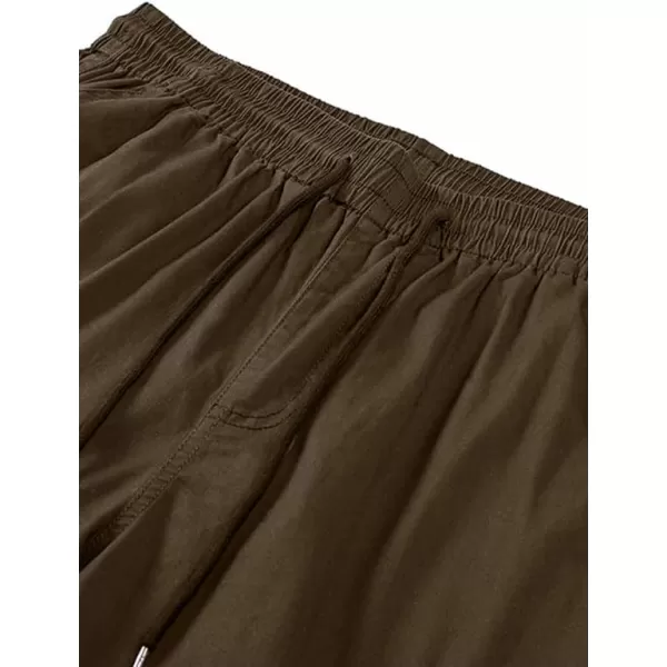 JMIERR Cargo Pants for Men Casual Cotton Relaxed Fit Pants Stretch Elastic Waist Lightweight Work Pants Multi Pockets