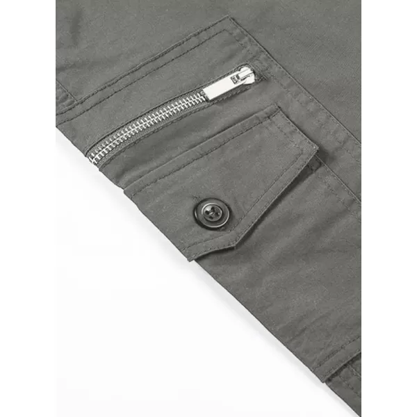 JMIERR Cargo Pants for Men Casual Cotton Relaxed Fit Pants Stretch Elastic Waist Lightweight Work Pants Multi Pockets