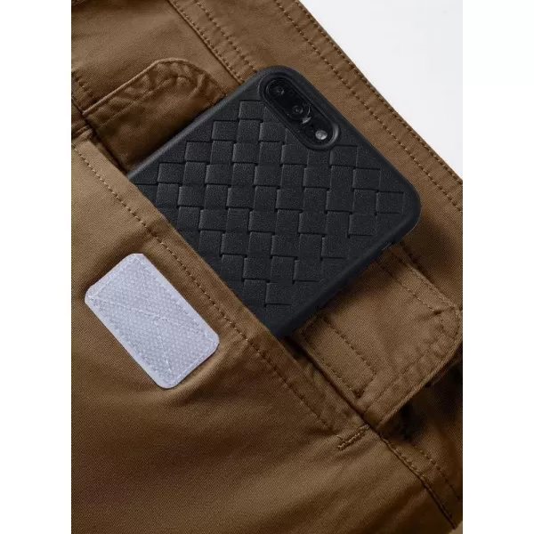 JMIERR Cargo Pants for Men Casual Cotton Relaxed Fit Pants Stretch Elastic Waist Lightweight Work Pants Multi Pockets