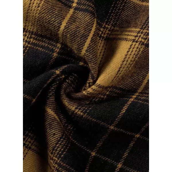JMIERR Flannel Hoodies for Men Casual Button Down PlaidLong Sleeve Lightweight Shirts Jackets