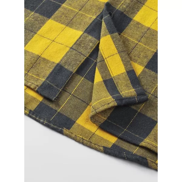 JMIERR Flannel Hoodies for Men Casual Button Down PlaidLong Sleeve Lightweight Shirts Jackets