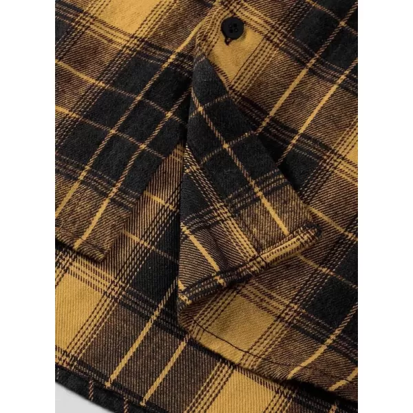 JMIERR Flannel Hoodies for Men Casual Button Down PlaidLong Sleeve Lightweight Shirts Jackets