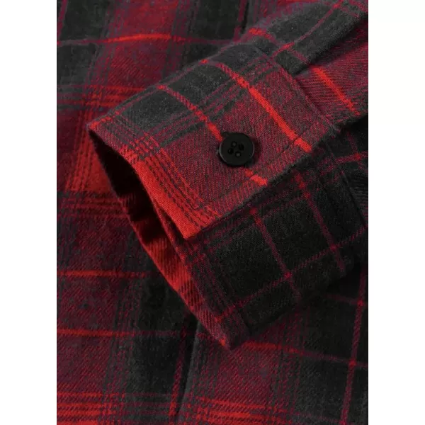 JMIERR Flannel Hoodies for Men Casual Button Down PlaidLong Sleeve Lightweight Shirts Jackets