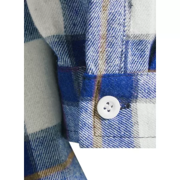 JMIERR Flannel Hoodies for Men Casual Button Down PlaidLong Sleeve Lightweight Shirts Jackets