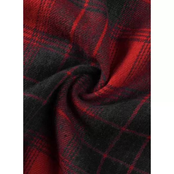 JMIERR Flannel Hoodies for Men Casual Button Down PlaidLong Sleeve Lightweight Shirts Jackets