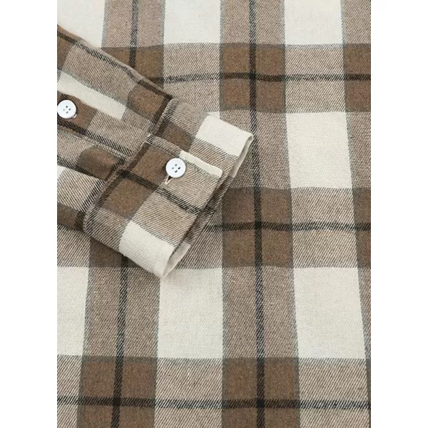 JMIERR Flannel Hoodies for Men Casual Button Down PlaidLong Sleeve Lightweight Shirts Jackets