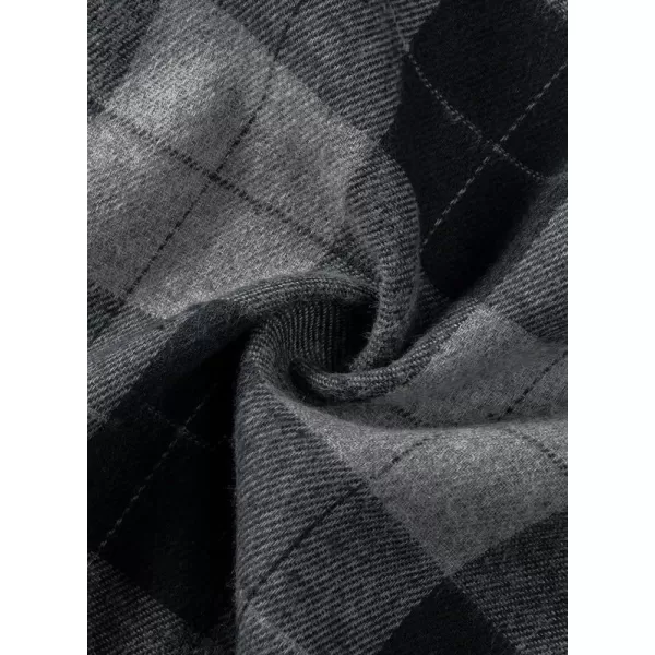 JMIERR Flannel Hoodies for Men Casual Button Down PlaidLong Sleeve Lightweight Shirts Jackets