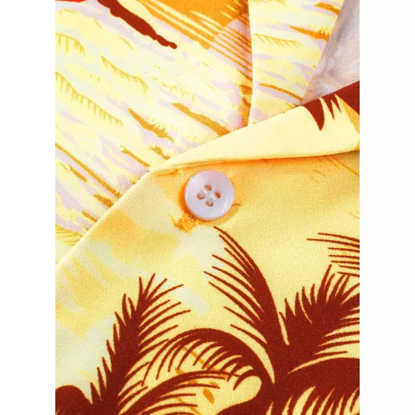 JMIERR Men Hawaiian Matching Set, Casual Summer Beach 2 Piece Outfits Button Down Short Sleeve Shirts and Shorts