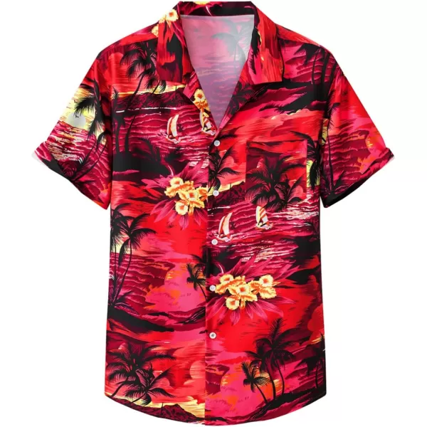 JMIERR Men Hawaiian Matching Set, Casual Summer Beach 2 Piece Outfits Button Down Short Sleeve Shirts and Shorts